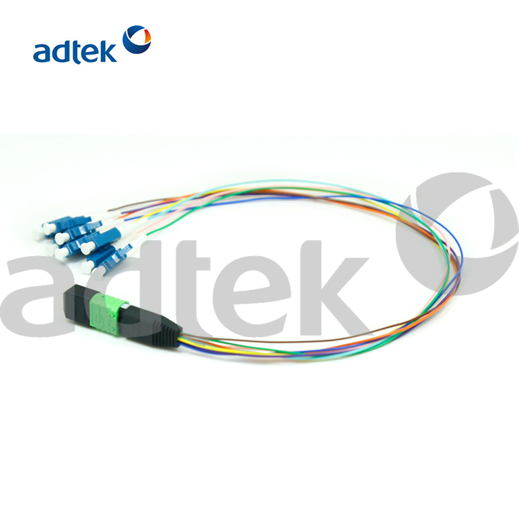 MTP®/APC 12 Cores Simplex LC/UPC Branch Fiber Optic Patch Cord - ADTEK