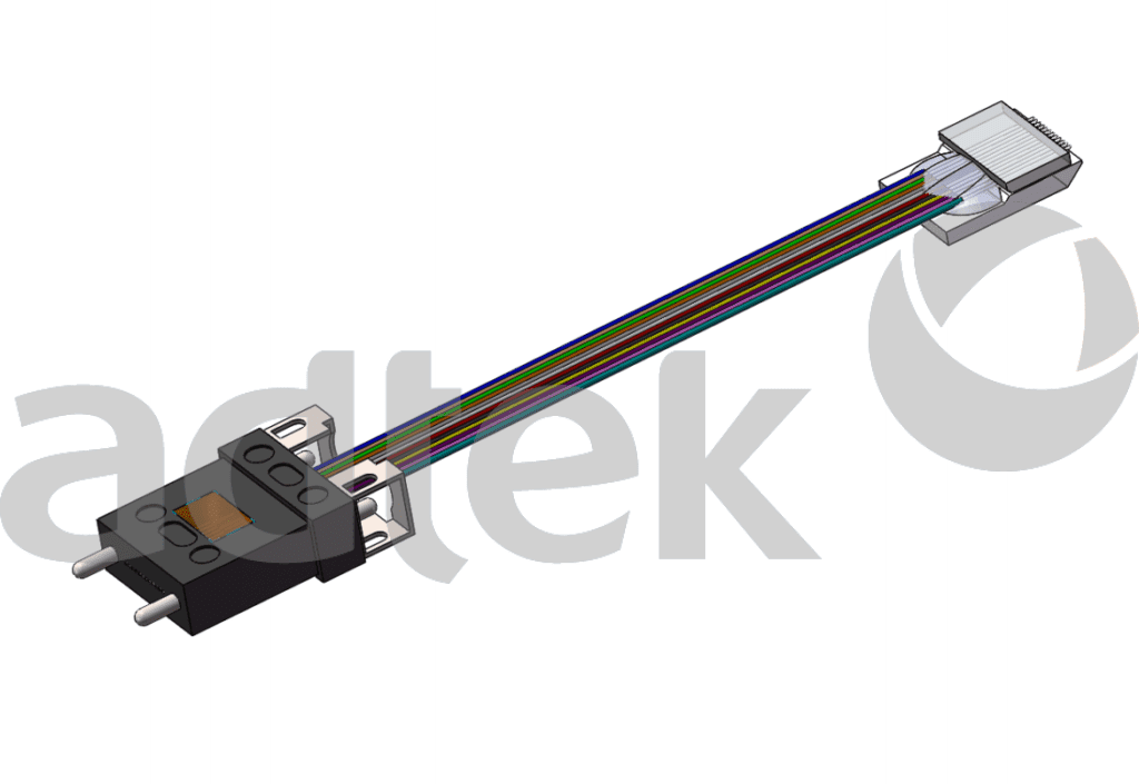 ADTEK MT-45 degree FA fiber optic component product image with transparent background
